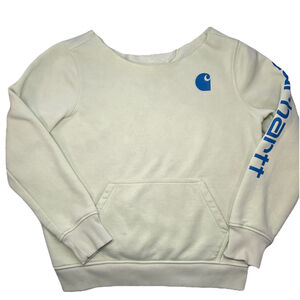 Carhartt Sweatshirt Hoodie Removed Womens Size Medium Neon Yellow Green 102791